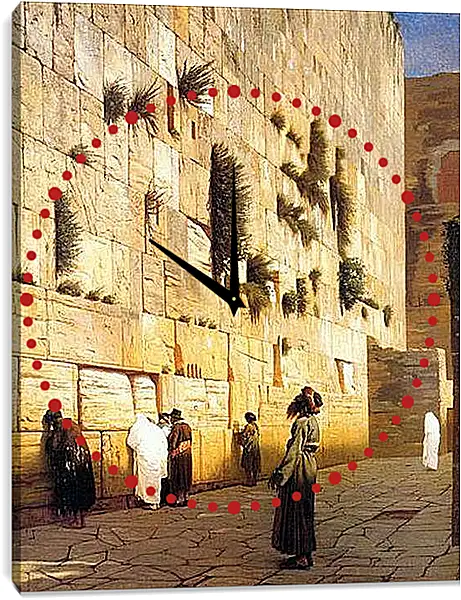 Часы картина - Solomons Wall Jerusalem. Жан-Леон Жером