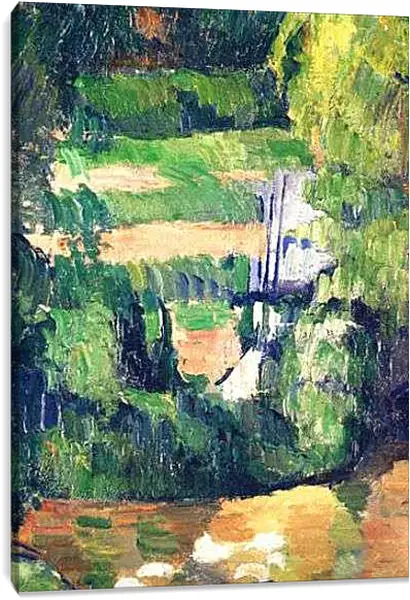 Постер на подрамнике - Moulin sur la Couleuve, pres de Pontoise Detail. Поль Сезанн