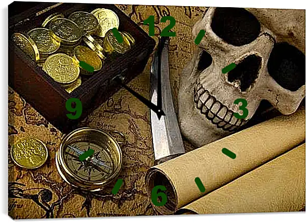 Часы картина - Сокроще пиратов