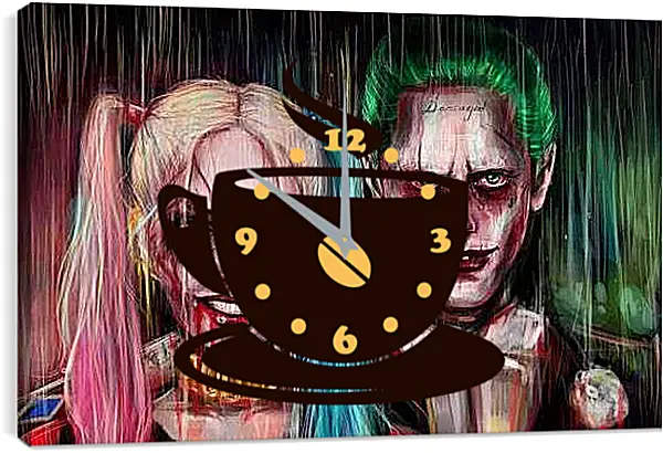 Часы картина - Harley Quinn Joker