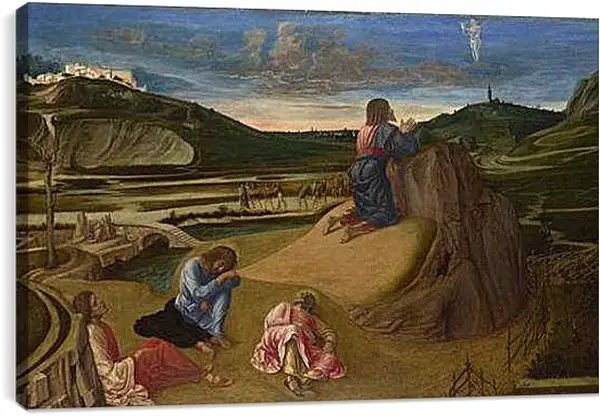 Постер на подрамнике - The Agony in the Garden. Джованни Беллини