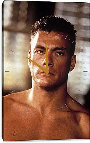 Часы картина - Жан-Клод Ван Дамм. Jean-Claude Van Damme