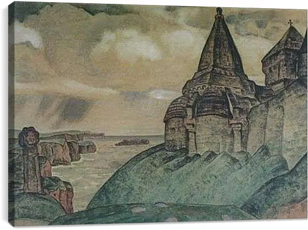 Постер на подрамнике - Могила викинга. Рерих Николай