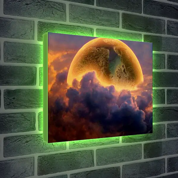 Лайтбокс световая панель - Планета за облаками