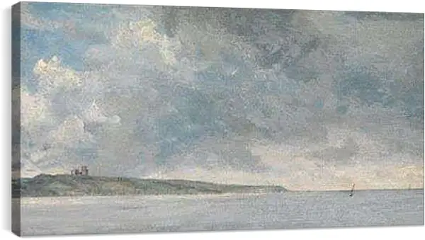 Постер на подрамнике - Coastal Scene with Cliffs. Джон Констебл