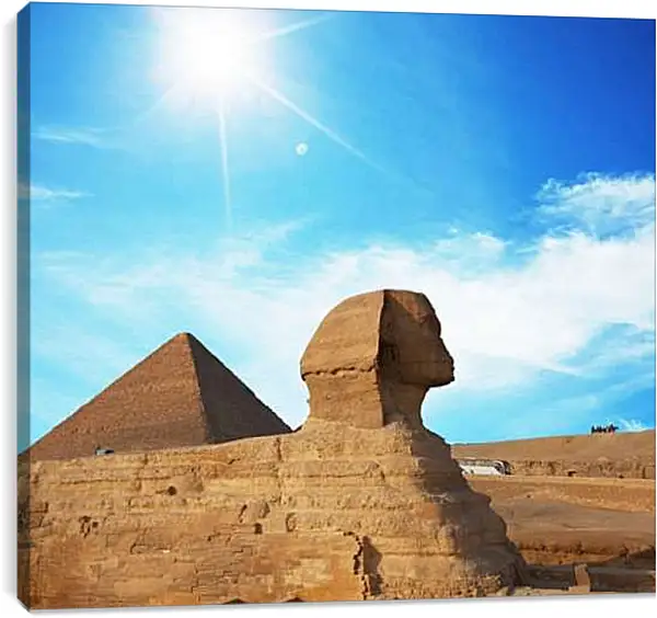 Постер на подрамнике - Сфинкс под Египетским солнцем