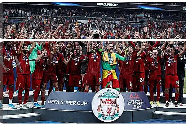 Модульная картина - Победа в суперкубке. Ливерпуль. Liverpool