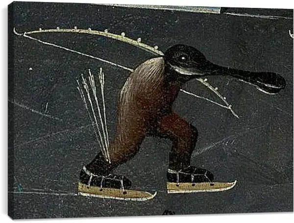 Постер на подрамнике - Skating monster. Иероним Босх