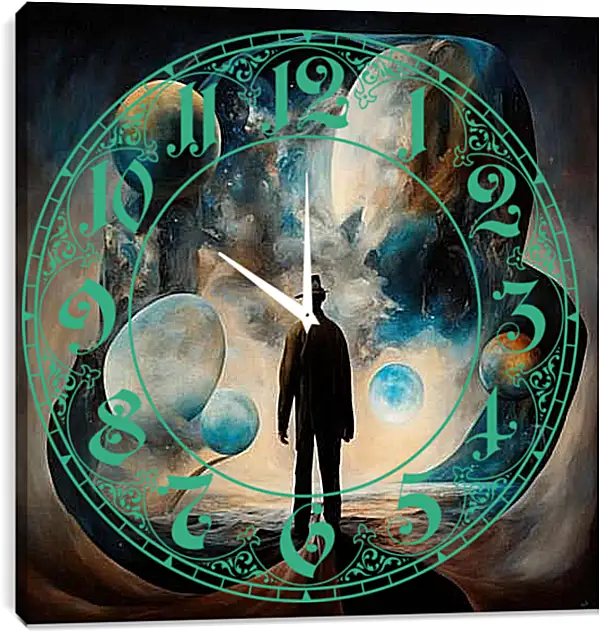 Часы картина - Путешественник по мирам 1