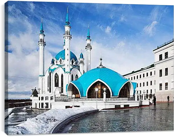 Постер на подрамнике - Мечеть с голубыми куполами