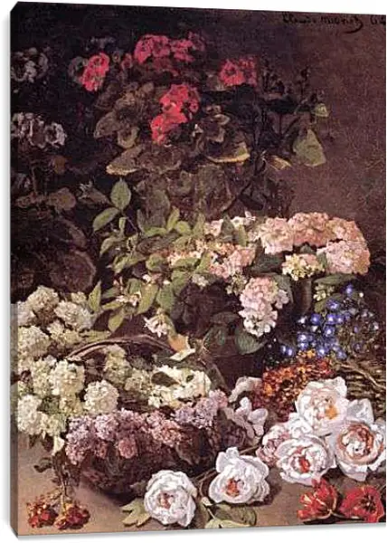 Постер на подрамнике - Still-Life with Spring Flowers. Клод Моне