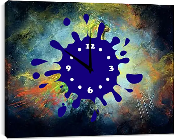 Часы картина - Павлин Арт