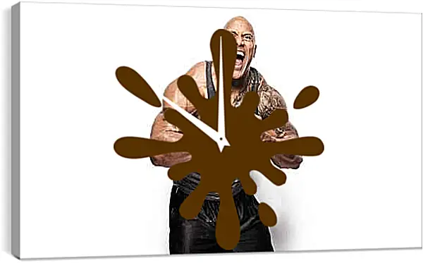 Часы картина - Dwayne Douglas Johnson. Дуэйн Джонсон (Скала)