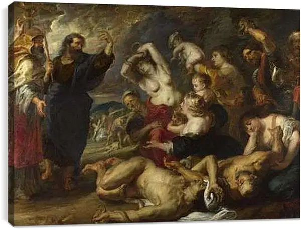 Постер на подрамнике - The Brazen Serpent. Питер Пауль Рубенс