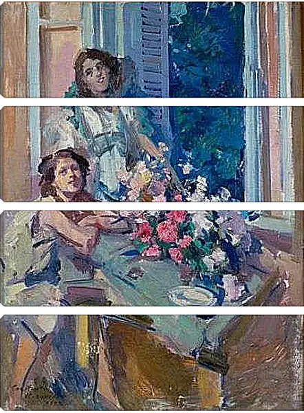 Модульная картина - У окна. Коровин Константин