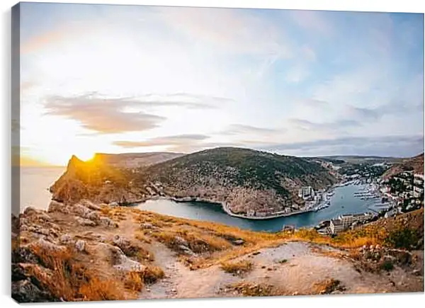 Постер на подрамнике - Балаклавская бухта. Крым