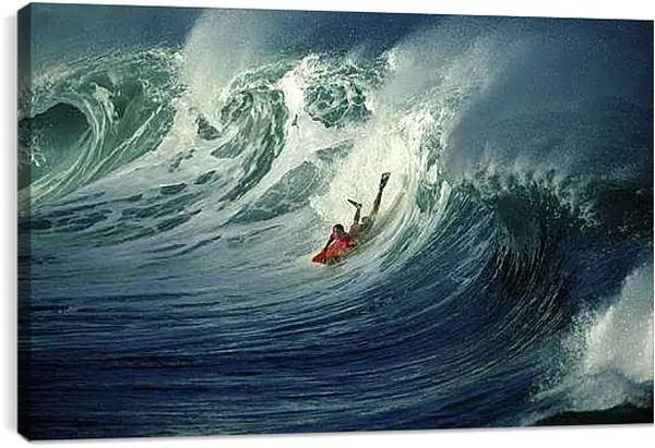 Постер на подрамнике - Отчаянный сёрфингист