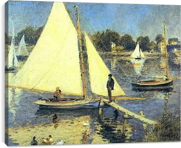 Постер на подрамнике - Sailboats at Argenteuil. Пьер Огюст Ренуар