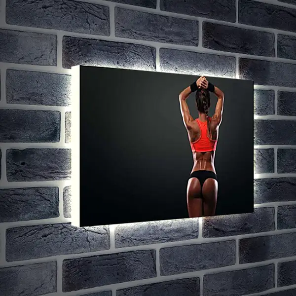 Лайтбокс световая панель - Брюнетка разминается