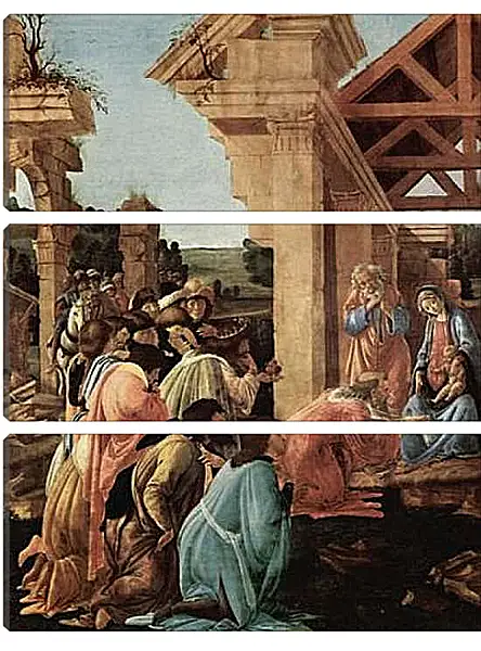 Модульная картина - Adoration of the kings Washington (detail2) Сандро Боттичелли