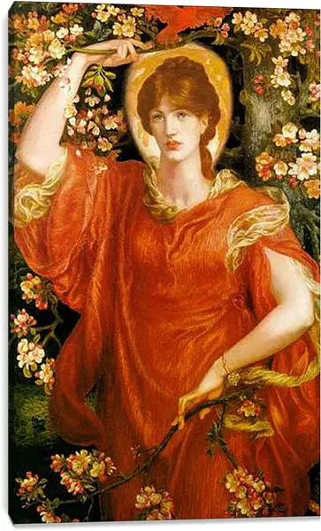 Постер на подрамнике - A Vision of Fiammetta. Данте Габриэль Россетти