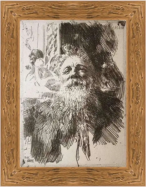 Картина в раме - Auguste Rodin. Огюст Роден. Андерс Цорн