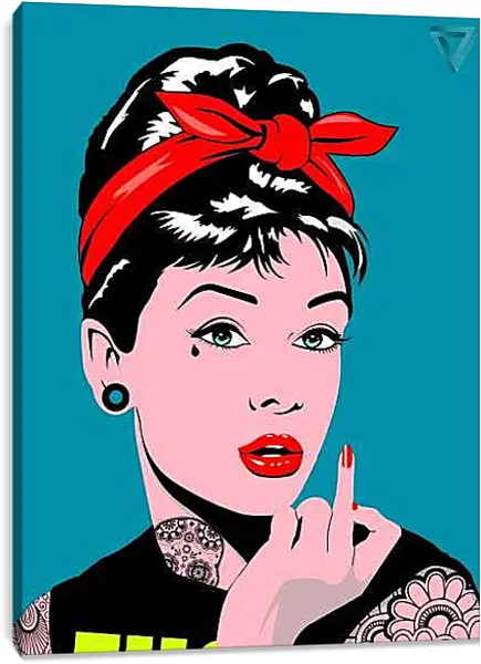 Постер на подрамнике - Одри Хёпберн