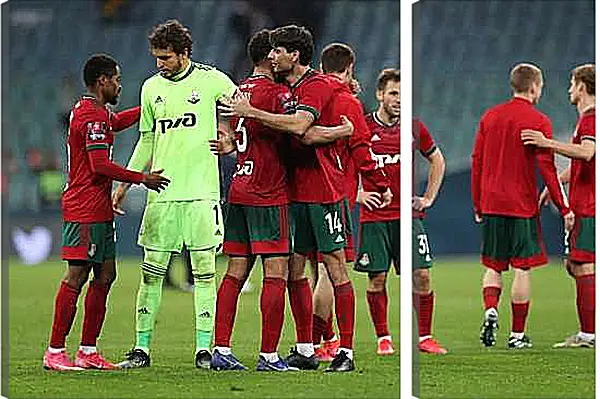 Модульная картина - После матча. ФК Локомотив Москва. FC Lokomotiv Moscow