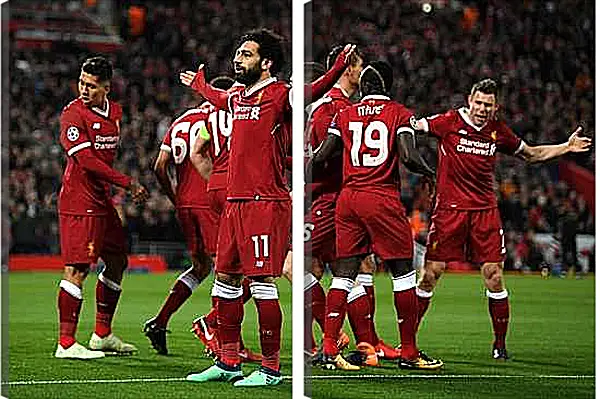 Модульная картина - Празднование гола. Ливерпуль. Liverpool