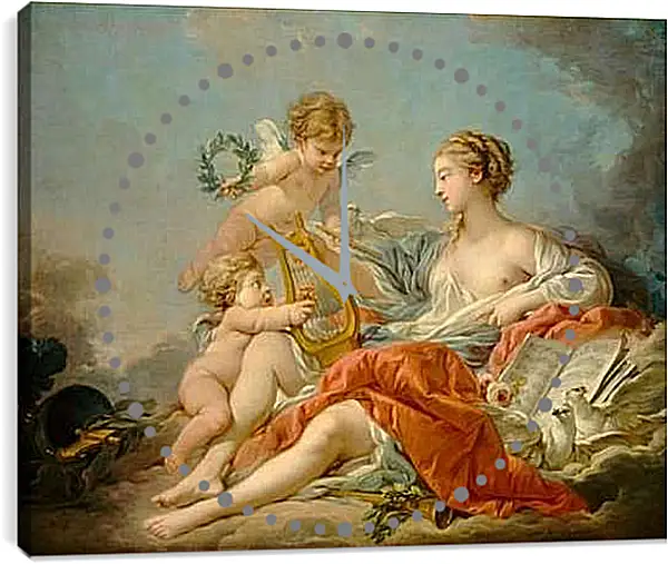 Часы картина - Allegory of Music. Франсуа Буше