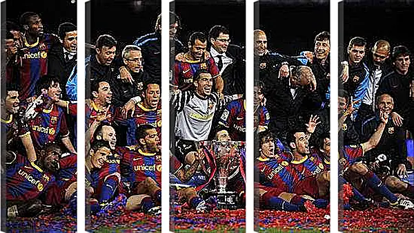 Модульная картина - Победа в Чемпионате Испании. ФК Барселона. FC Barcelona