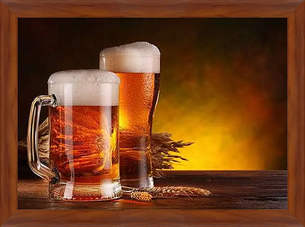 Картина в раме - Пиво пенное. Пенное наслаждение.