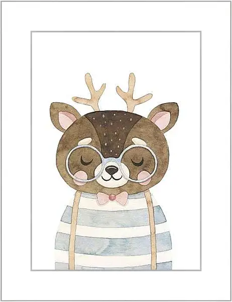 Картина в раме - Олень