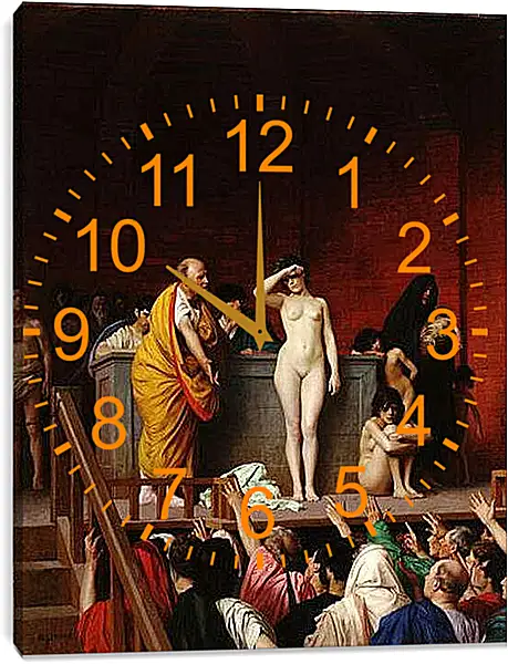 Часы картина - Рынок рабов в Риме. Жан-Леон Жером
