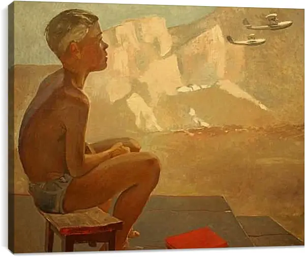 Постер на подрамнике - Пионер. Александр Дейнека