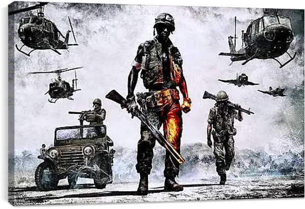 Постер на подрамнике - Battlefield: Bad Company 2