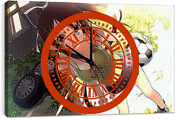 Часы картина - Футболистка
