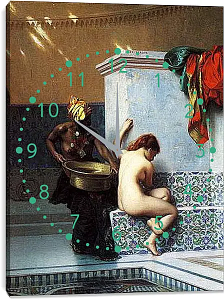 Часы картина - Turkish bath. Жан-Леон Жером