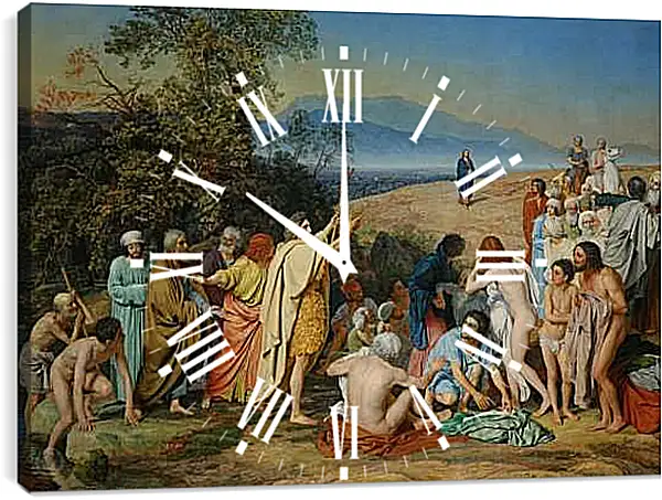 Часы картина - Явление Христа народу. Иванов Александр