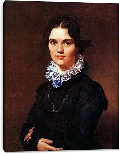 Постер на подрамнике - Portrait of Madmoiselle Jeanne Suzanne Catherine Gonin. Жан Огюст Доминик Энгр