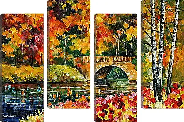 Модульная картина - Парк осенью