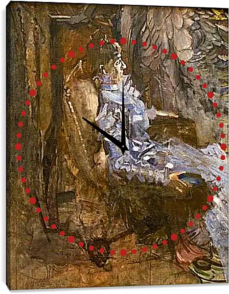 Часы картина - Дама в лиловом. Врубель Михаил