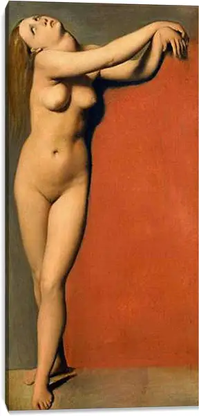 Постер на подрамнике - Роже, Освобождающий Анжелику (этюд Анжелики). Жан Огюст Доминик Энгр