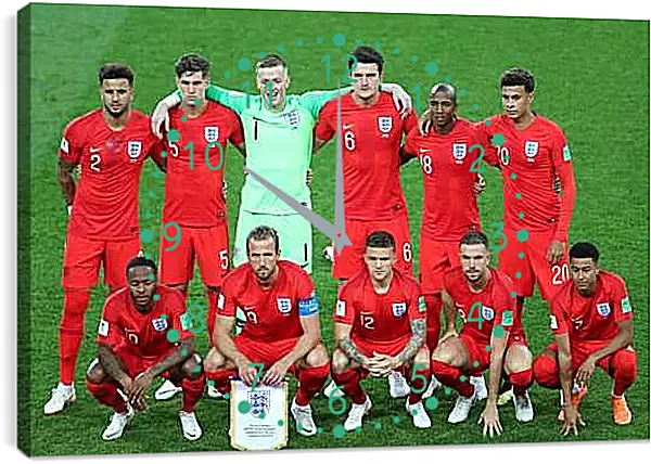 Часы картина - Фото перед матчем сборной Англии по футболу