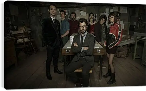 Постер на подрамнике - Бумажный дом. La casa de papel