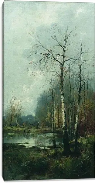 Постер на подрамнике - Лесной пейзаж 1. Ефим Волков