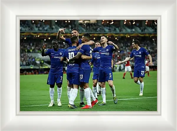 Картина в раме - Празднование гола. ФК Челси. FC Chelsea