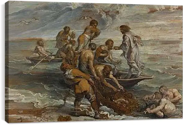 Постер на подрамнике - The Miraculous Draught of Fishes. Питер Пауль Рубенс