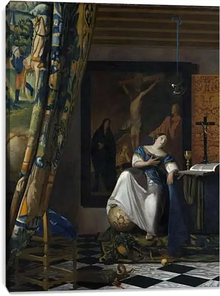 Постер на подрамнике - The allegory of faith. Ян (Йоханнес) Вермеер