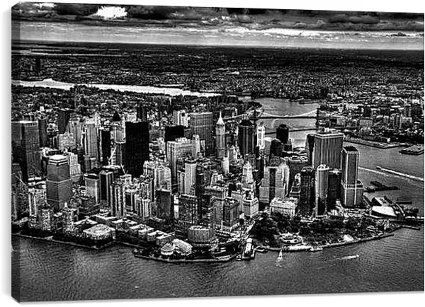 Постер на подрамнике - Нью-Йорк. Черно-белое фото.